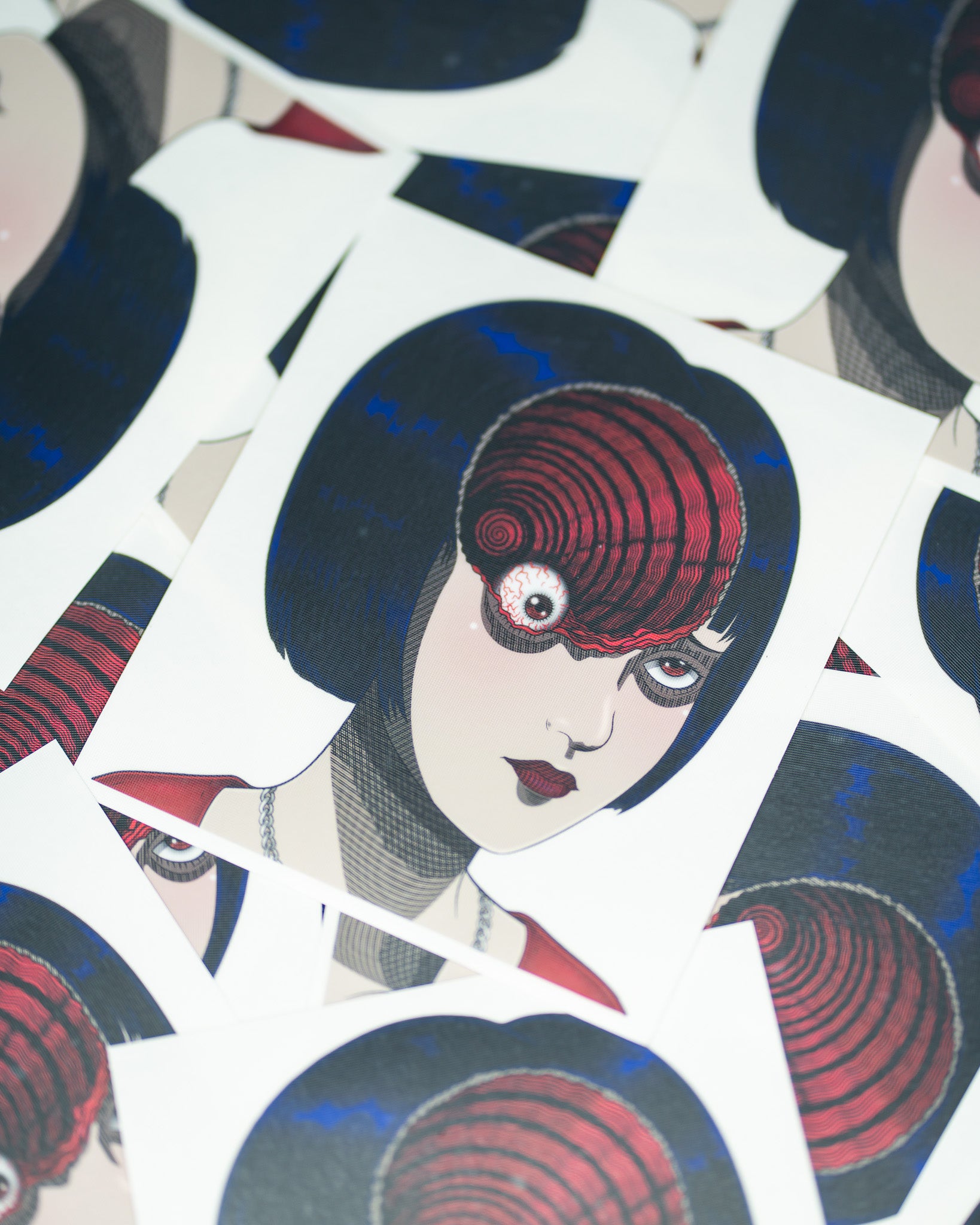 Uzumaki Horror Peeker Sticker