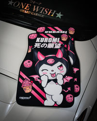 Pink Goth Bunny Car Mats