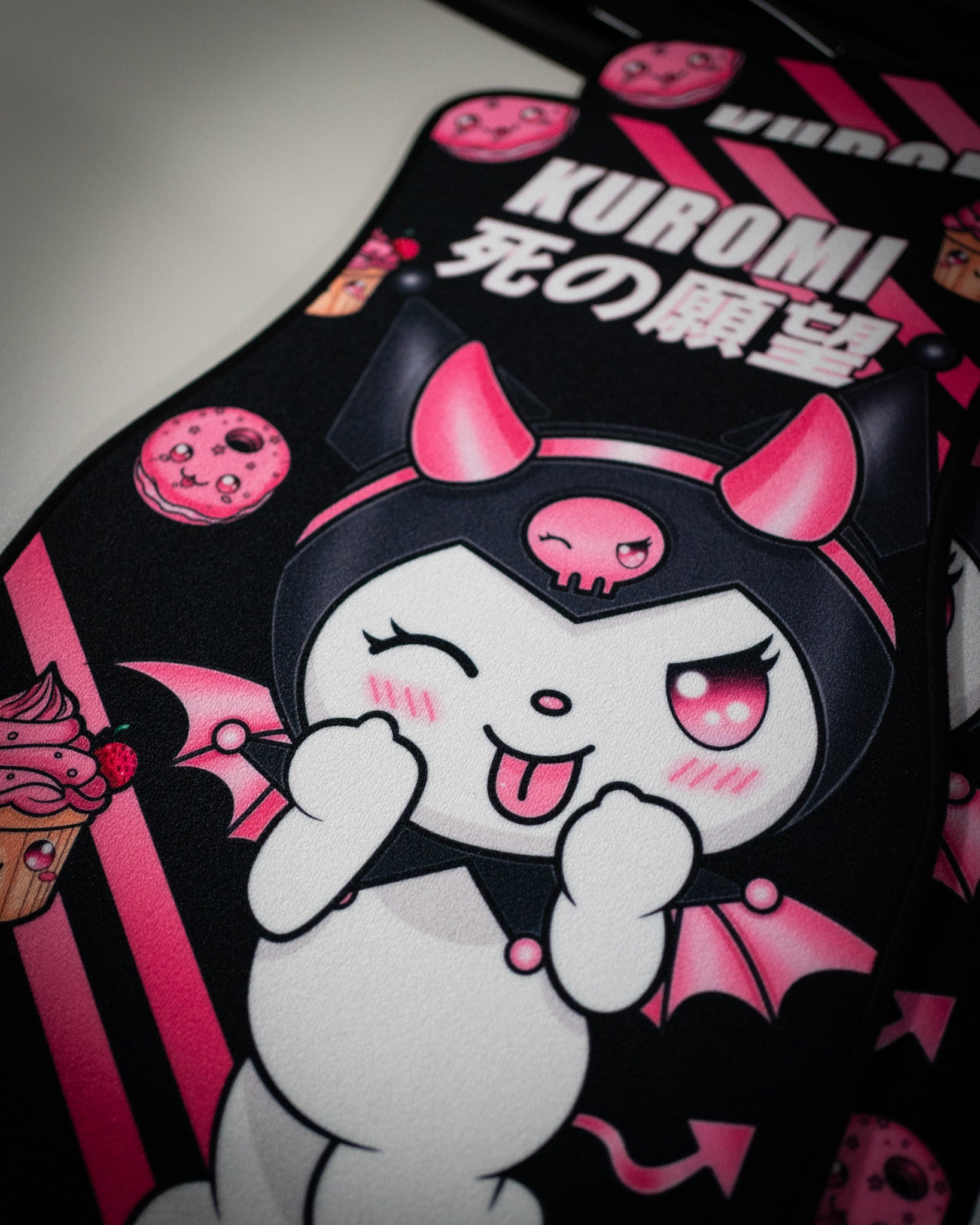 Pink Goth Bunny Car Mats