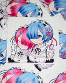 Rem & Ram Sticker