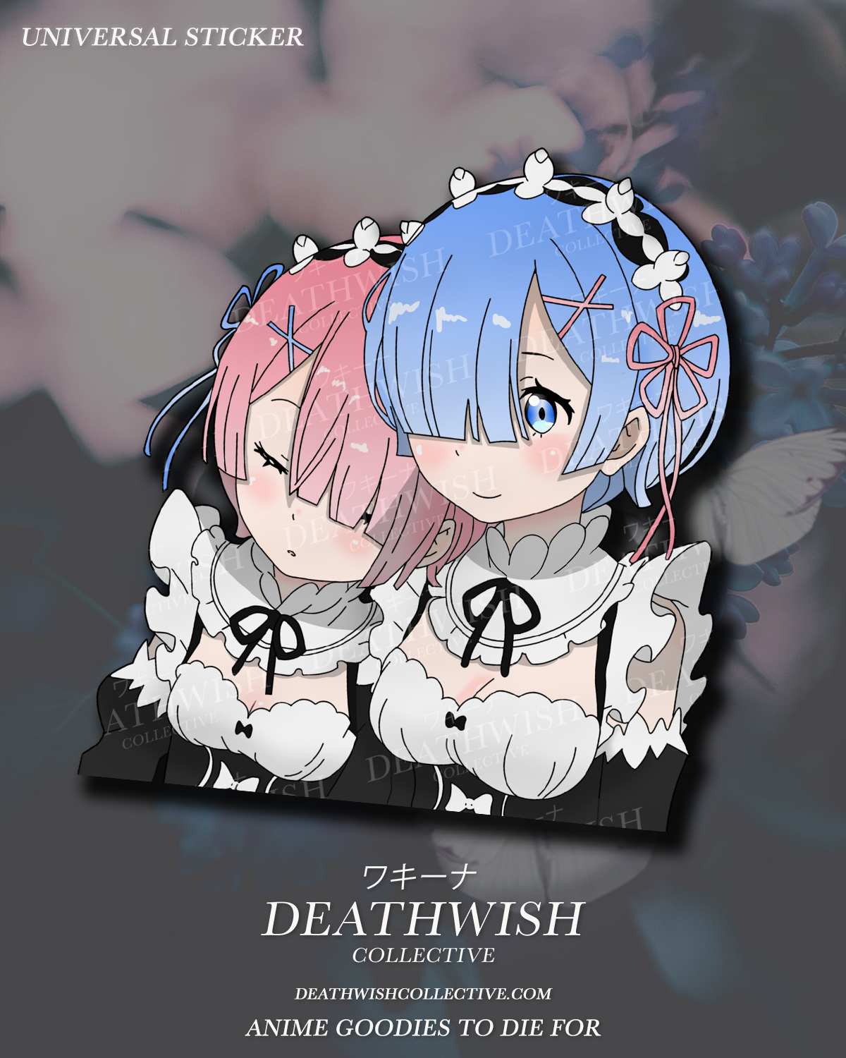 Rem & Ram Sticker (Spot Holographic)